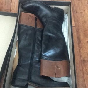 Corso Como black and luggage riding boot 7 1/2
